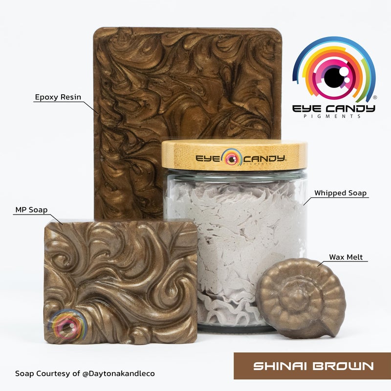 Eye Candy Premium Mica Powder Pigment â€œShinai Brownâ€ (50g) Multipurpose DIY Arts and Crafts Additive | Woodworking, Epoxy, Resin, Bath Bombs, Soap, Nail Polish, Lip Balm (Shinai Brown, 50G) - Image 3
